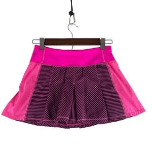 Lululemon Fast Cat Skort Raspberry Glo Light Women’s SZ 4 W8378S Vibrant EUC